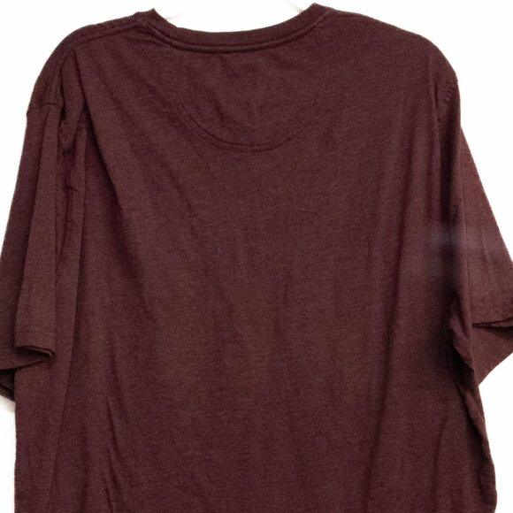 Izod Saltwater Crew Neck T-Shirt With Chest Pocket - Dark Brown Size XXL Soft Co - Picture 8 of 8